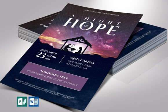 Download Hope Christmas Flyer Template for Word - Premium Resources